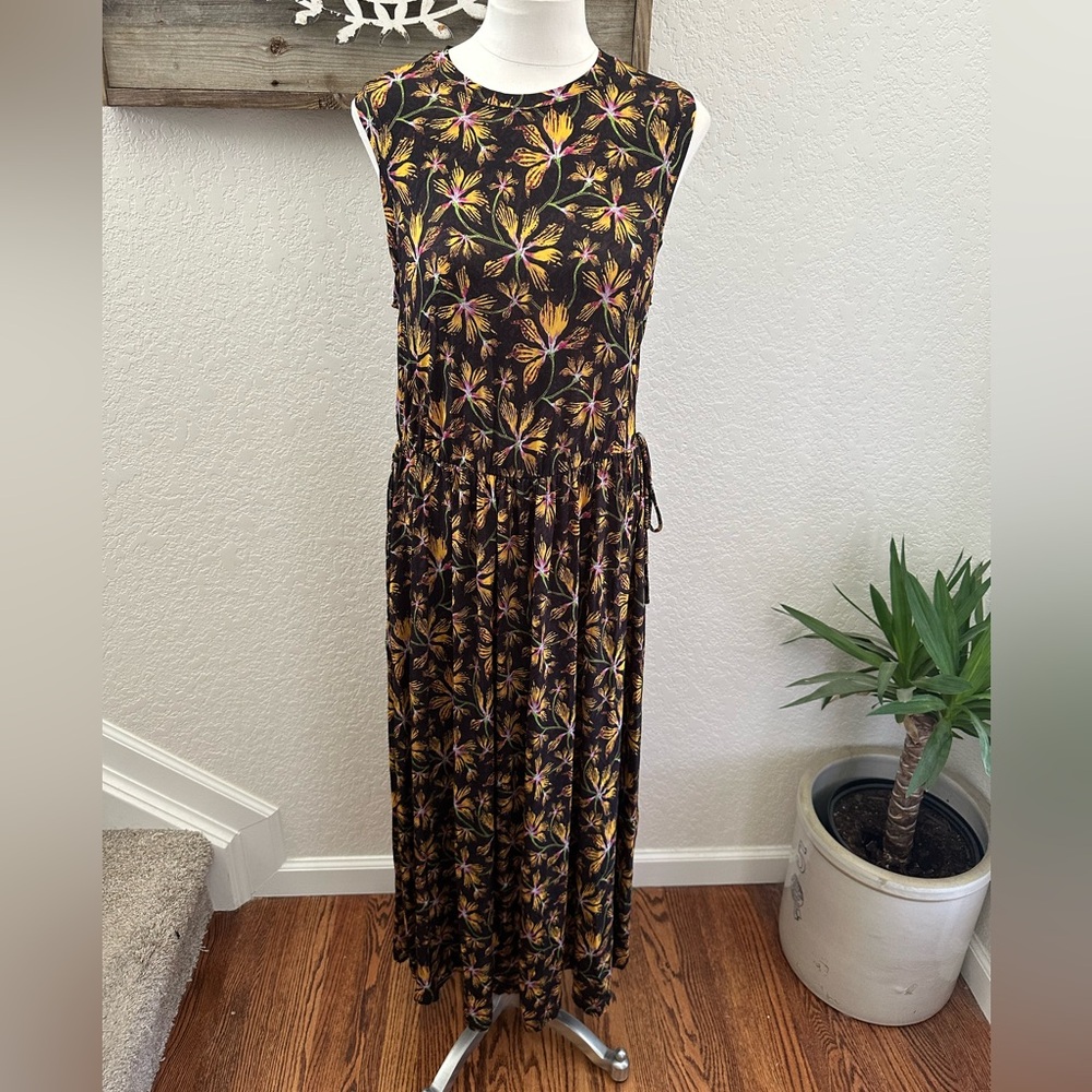 ULLA JOHNSON Clea Floral Midi Dress Ladies size‎ Large